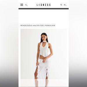 White sheer urban outfitters halter top